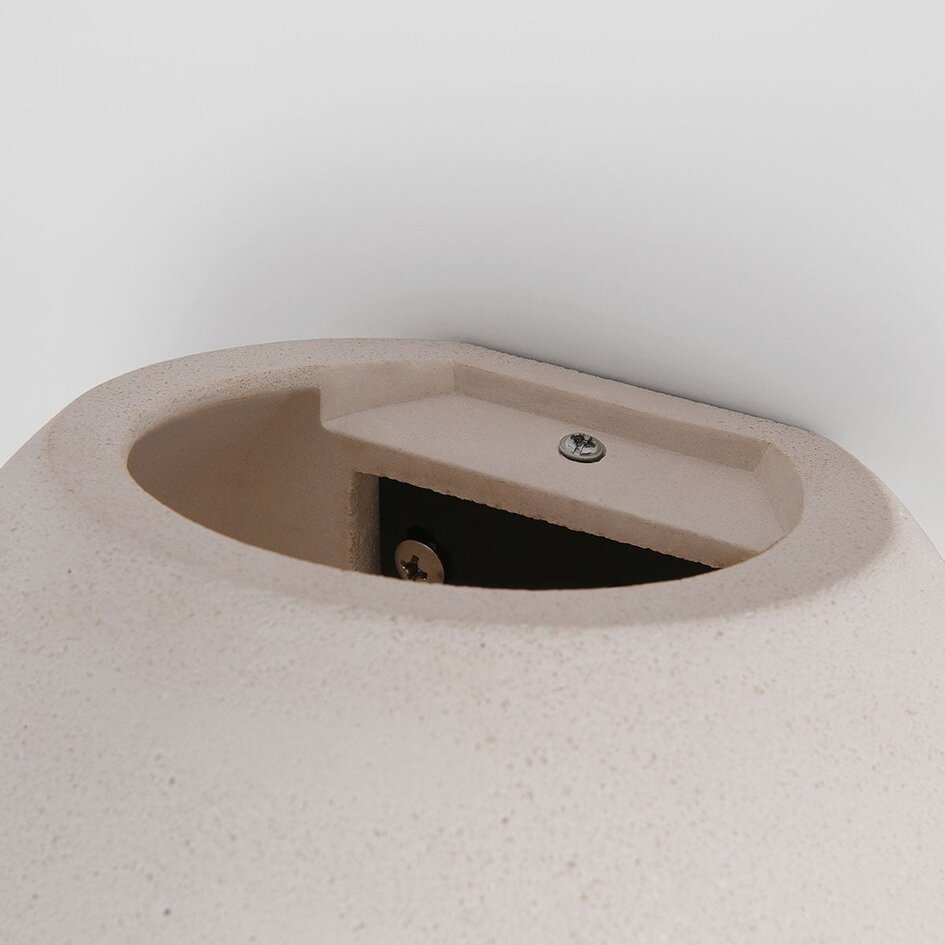 Wabi Sabi wandlamp Bolia van cement - wit