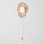 Wandlamp Ketris van travertin met glazen bol