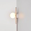 Wandlamp Ketris van travertin met glazen bol