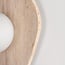 Wandlamp Ketris van travertin met glazen bol
