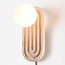 Wandlamp Dorie van travertin met glazen bol