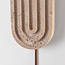 Wandlamp Dorie van travertin met glazen bol