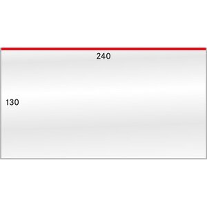 Schutzhüllen, Öffnung lange Seite