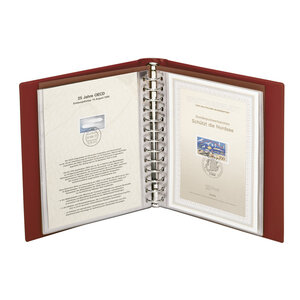 Album Classic (1103E), incl. 20 feuilles (819) - 1 qui convient pour:  155 x 220 mm - Rouge vin - 13 Anneaux - Dim: 200 x 235 x 40