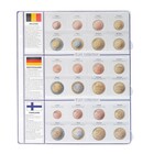 Coin sheets - Euro Collection 8450 ( 1), suitable for: Euro (sets) - Pre-printed 4 Rings - dim: 200 x 250 mm ■ per 5 pcs.