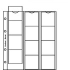 Coin sheets - Karat (K2R), 12 compartment(s): Ø 48 mm - Transparent 4 Rings - dim: 200 x 250 mm ■ per 5 pcs.