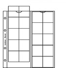 Coin sheets - Karat (K3R), 20 compartment(s): Ø 38 mm - Transparent 4 Rings - dim: 200 x 250 mm ■ per 5 pcs.