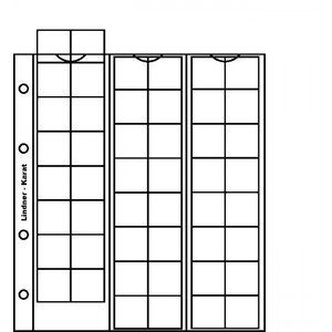 Coin sheets - Karat (K6R), 48 compartment(s): sheets - Transparent4 Rings