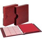 Album Karat 1106 (EK), incl. 10 sheets (K2R(3x), K3R(2x), K4R, K5R, K6R(2x), KR8) - suitable for div. Ø mm - Wine red, incl slipcase - 4 Rings - Dim: 210 x 225 x 35 mm ■ per set