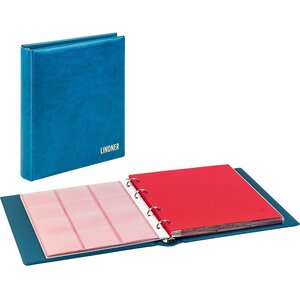 Album Karat 1106 (M), incl. 10 sheets (K2R(3x), K3R(2x), K4R, K5R, K6R(2x), KR8) - suitable for div. Ø mm - Blue - 4 Rings - Dim: 210 x 225 x 35