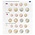 Coin sheets - Karat 1108 (16), suitable for: Euro (sets) - Pre-printed 4 Rings - dim: 188 x 210 mm ■ per pc.