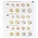 Coin sheets - Karat 1108 (19), suitable for: Euro (sets) - Pre-printed 4 Rings - dim: 188 x 210 mm ■ per pc.