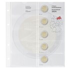 Coin sheets - Karat 1114 ( 2), suitable for: 2 Euro - Pre-printed 4 Rings - dim: 188 x 210 mm ■ per pc.