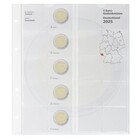 Coin sheets - Karat 1114 ( 3), suitable for: 2 Euro - Pre-printed 4 Rings - dim: 188 x 210 mm ■ per pc.