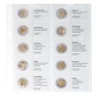 Muntenbladen - Karat 1118 ( 1), geschikt voor: 2 Euro - Voorbedrukt 4 Rings - afm: 188 x 210 mm ■ per stuk