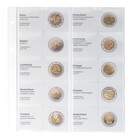 Muntenbladen - Karat 1118 ( 2), geschikt voor: 2 Euro - Voorbedrukt 4 Rings - afm: 188 x 210 mm ■ per stuk