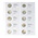 Coin sheets - Karat 1118 ( 4), suitable for: 2 Euro - Pre-printed 4 Rings - dim: 188 x 210 mm ■ per pc.