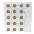 Muntenbladen - Karat 1118 ( 5), geschikt voor: 2 Euro - Voorbedrukt 4 Rings - afm: 188 x 210 mm ■ per stuk