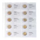 Muntenbladen - Karat 1118 ( 7), geschikt voor: 2 Euro - Voorbedrukt 4 Rings - afm: 188 x 210 mm ■ per stuk