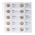 Feuilles de Monnaies - Karat 1118 ( 7), qui convient pour: 2 Euro - Pré-imprimé 4 Anneaux - dim: 188 x 210 mm ■ par pc.