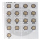 Muntenbladen - Karat 1118 ( 8), geschikt voor: 2 Euro - Voorbedrukt 4 Rings - afm: 188 x 210 mm ■ per stuk