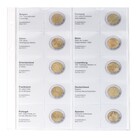 Muntenbladen - Karat 1118 ( 9), geschikt voor: 2 Euro - Voorbedrukt 4 Rings - afm: 188 x 210 mm ■ per stuk