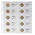 Coin sheets - Karat 1118 (10), suitable for: 2 Euro - Pre-printed 4 Rings - dim: 188 x 210 mm ■ per pc.