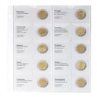 Muntenbladen - Karat 1118 (11), geschikt voor: 2 Euro - Voorbedrukt 4 Rings - afm: 188 x 210 mm ■ per stuk