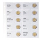 Muntenbladen - Karat 1118 (13), geschikt voor: 2 Euro - Voorbedrukt 4 Rings - afm: 188 x 210 mm ■ per stuk
