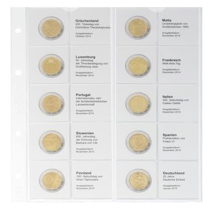 Münzkblätter - Karat 1118 (14), geeignet für: Blätter - Vordrucke4 Ringe