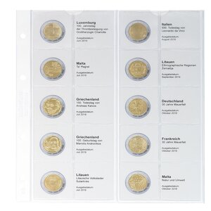 Coin sheets - Karat 1118 (27), suitable for: sheets - Pre-printed4 Rings