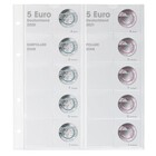 Coin sheets - Karat 1119 ( 3), suitable for: 5 Euro - Pre-printed 4 Rings - dim: 188 x 210 mm ■ per pc.