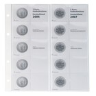 Coin sheets - Karat 1505 ( 1), suitable for: 2 Euro - Pre-printed 4 Rings - dim: 188 x 210 mm ■ per pc.