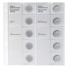 Coin sheets - Karat 1505 ( 4), suitable for: 2 Euro - Pre-printed 4 Rings - dim: 188 x 210 mm ■ per pc.