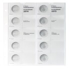 Coin sheets - Karat 1505 ( 5), suitable for: 2 Euro - Pre-printed 4 Rings - dim: 188 x 210 mm ■ per pc.