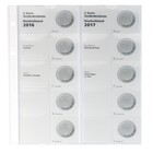 Coin sheets - Karat 1505 ( 6), suitable for: 2 Euro - Pre-printed 4 Rings - dim: 188 x 210 mm ■ per pc.