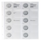 Coin sheets - Karat 1505 ( 7), suitable for: 2 Euro - Pre-printed 4 Rings - dim: 188 x 210 mm ■ per pc.