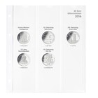 Coin sheets - Karat 1520 (16), suitable for: 20 Euro - Pre-printed 4 Rings - dim: 188 x 210 mm ■ per pc.