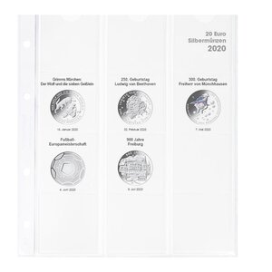 Muntenbladen - Karat 1520 (20), geschikt voor: bladen - Voorbedrukt 4 Rings