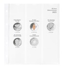 Coin sheets - Karat 1520 (21), suitable for: 20 Euro - Pre-printed 4 Rings - dim: 188 x 210 mm ■ per pc.
