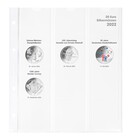 Coin sheets - Karat 1520 (22), suitable for: 20 Euro - Pre-printed 4 Rings - dim: 188 x 210 mm ■ per pc.