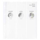 Coin sheets - Karat 1520 (24), suitable for: 20 Euro - Pre-printed 4 Rings - dim: 188 x 210 mm ■ per pc.