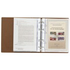 Album Lotos (5600), incl. 50 bladen (5601) - 1 vaks indeling:  148 x 210 mm - Lichtbruin - 4 Rings - Afm: 194 x 228 x 50 mm ■ per set