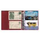 Album Lotos (5600), incl. 50 bladen (5801) - 2 vaks indeling:  150 x 107 mm - Wijnrood - 4 Rings - Afm: 194 x 228 x 50 mm ■ per set
