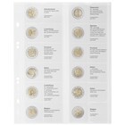 Coin sheets - Multi Collect MU (    2 E1), suitable for: 2 Euro - Pre-printed 4 Rings - dim: 200 x 250 mm ■ per 5 pcs.