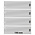 Insteekbladen - Multi Collect MU (1324), 4 vaks indeling: 190 x 56 mm - Transparent 4 Rings - afm: 210 x 255 mm ■ per 10 stuks