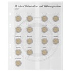 Coin sheets - Multi Collect MU (. 2E 5), suitable for: 2 Euro - Pre-printed 4 Rings - dim: 200 x 250 mm ■ per 5 pcs.