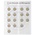 Feuilles de Monnaies - Multi Collect MU (. 2E 5), qui convient pour: 2 Euro - Pré-imprimé 4 Anneaux - dim: 200 x 250 mm ■ par 5 pcs.