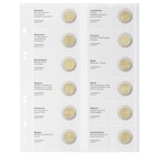 Coin sheets - Multi Collect MU (. 2E18), suitable for: 2 Euro - Pre-printed 4 Rings - dim: 200 x 250 mm ■ per 5 pcs.