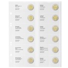 Coin sheets - Multi Collect MU (. 2E20), suitable for: 2 Euro - Pre-printed 4 Rings - dim: 200 x 250 mm ■ per 5 pcs.